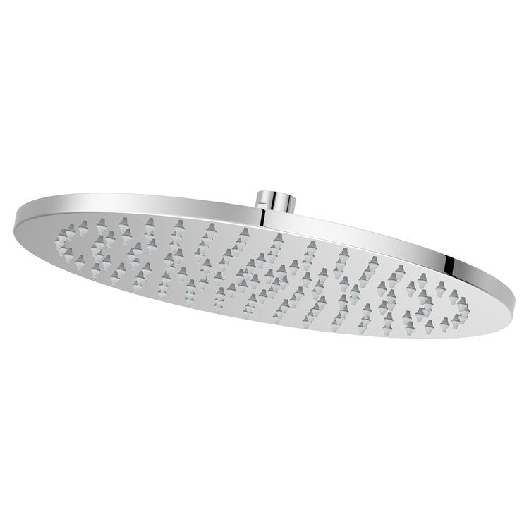 Showerhead 1 Functions Modern Raincan Polished Chrome 12 Inch 1.75 Gallons per Minute Round Ceiling/Wall for 1/2 IN Straight Shower Arm - Image 1
