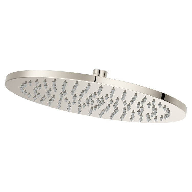 Showerhead 1 Functions Modern Raincan Polished Nickel 12 Inch 1.75 Gallons per Minute Round Ceiling/Wall for 1/2 IN Straight Shower Arm - Image 1