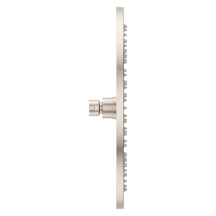 Showerhead 1 Functions Modern Raincan Brushed Nickel 12 Inch 1.75 Gallons per Minute Round Ceiling/Wall for 1/2 IN Straight Shower Arm - Image 2