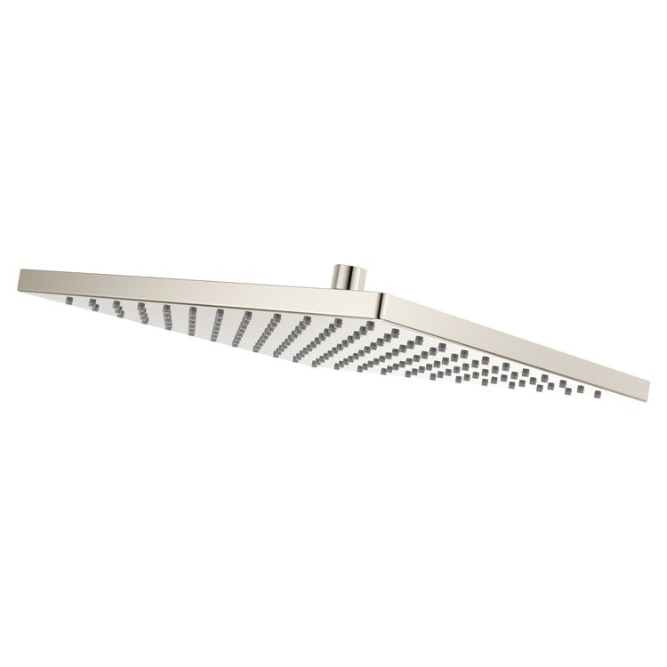 Showerhead 1 Functions Modern Raincan Polished Nickel 12 Inch 1.75 Gallons per Minute Square Ceiling/Wall for 1/2 IN Straight Shower Arm - Image 1
