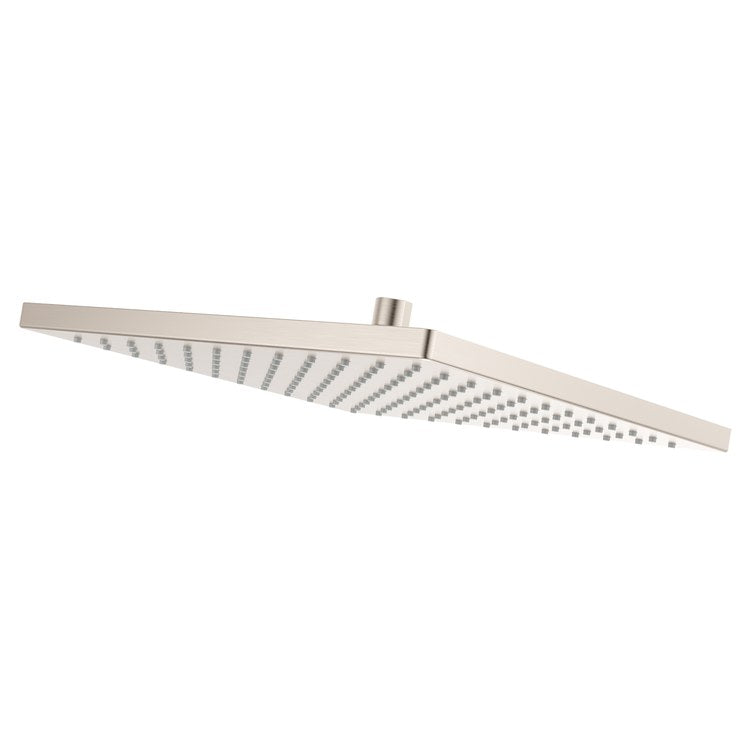 Showerhead 1 Functions Modern Raincan Brushed Nickel 12 Inch 1.75 Gallons per Minute Square Ceiling/Wall for 1/2 IN Straight Shower Arm - Image 1