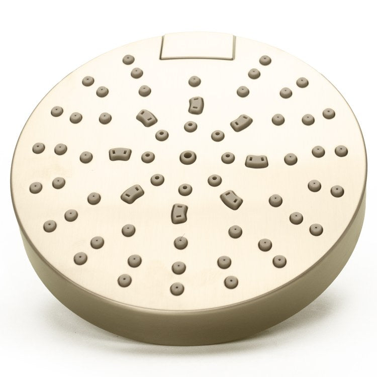 Showerhead 5 Functions Modern Brushed Gold 5-1/2 Inch 1.75 Gallons per Minute Push Button Switch Round ADA - Image 1