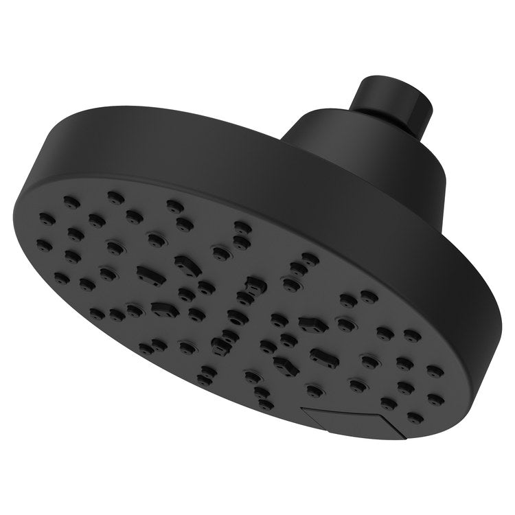 Showerhead 5 Functions Modern Spot Defense Matte Black 5-1/2 Inch 1.75 Gallons per Minute Push Button Switch Round ADA - Image 1