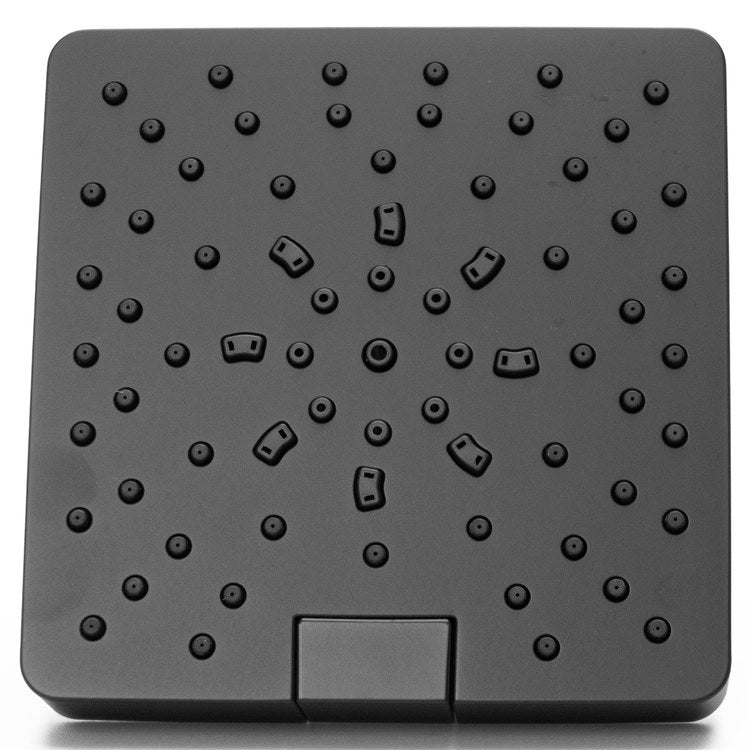 Showerhead 5 Functions Modern Spot Defense Matte Black 5-7/16 Inch 1.75 Gallons per Minute Push Button Switch Square ADA - Image 1