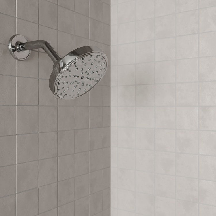 Showerhead 5 Functions Transitional Polished Chrome 5-13/16 Inch 1.75 Gallons per Minute Push Button Switch Round ADA - Image 2