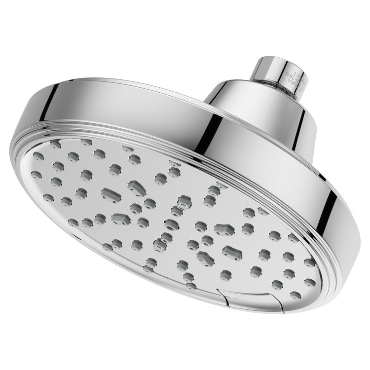 Showerhead 5 Functions Transitional Polished Chrome 5-13/16 Inch 1.75 Gallons per Minute Push Button Switch Round ADA - Image 1
