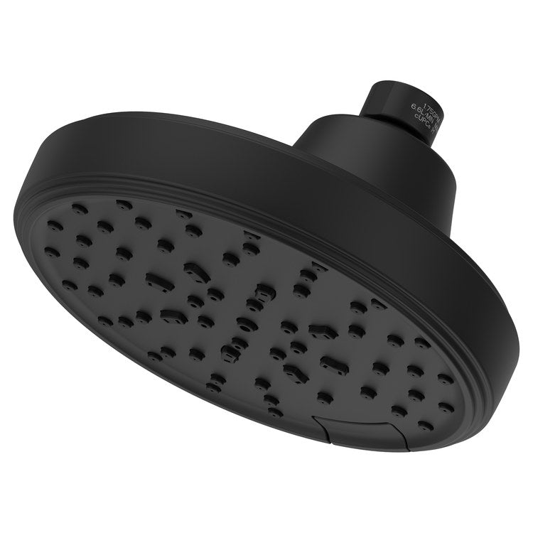 Showerhead 5 Functions Transitional Spot Defense Matte Black 5-13/16 Inch 1.75 Gallons per Minute Push Button Switch Round ADA - Image 1