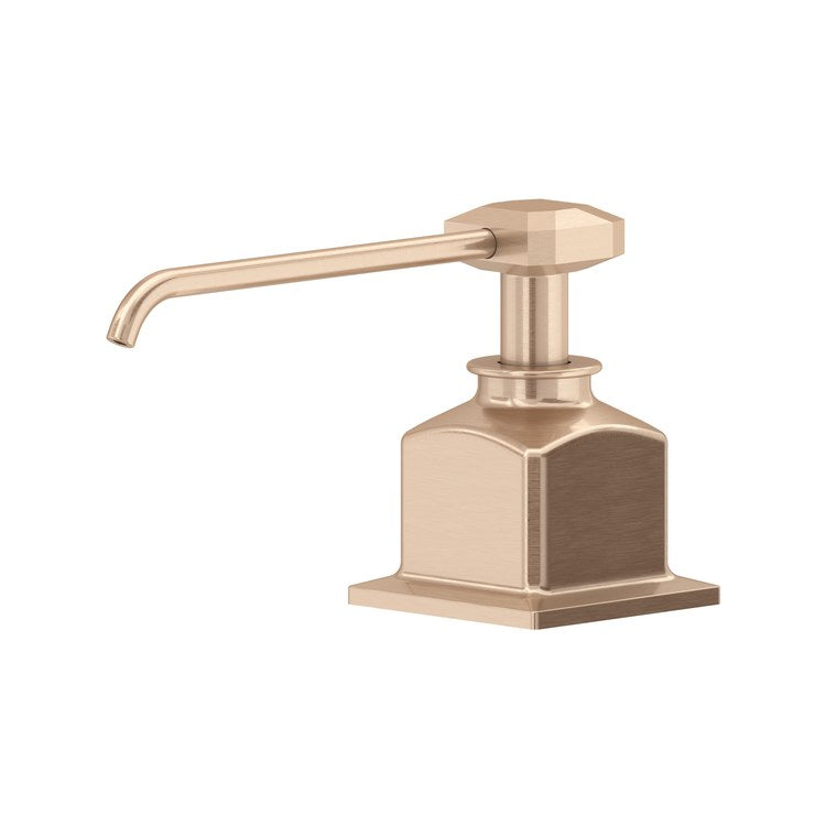 Soap Dispenser Apothecary Vintage Gold Deck Mount Plastic Brass 8-1/2 Ounce