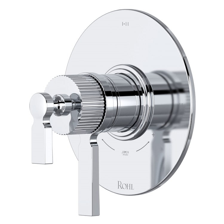 Thermostatic and Pressure Balance Valve Trim Apadana 1 Function Shared 3 Functions 2 Lever Polished Chrome cUPC 1/2 Inch ADA - Image 1