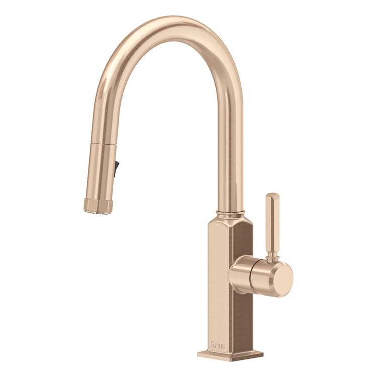 Prep Faucet Apothecary Pull Down 1 Lever cUPC ADA Vintage Gold Dual C-Spout 1.8 Gallons per Minute