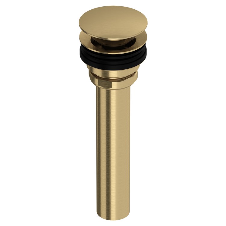 Push Drain Pop-Up with 6 Inch Tailpiece 2-15/32 Inch Antique Gold Brass for Lavatory Sink with Standard 1-3/4 IN Drain Hole