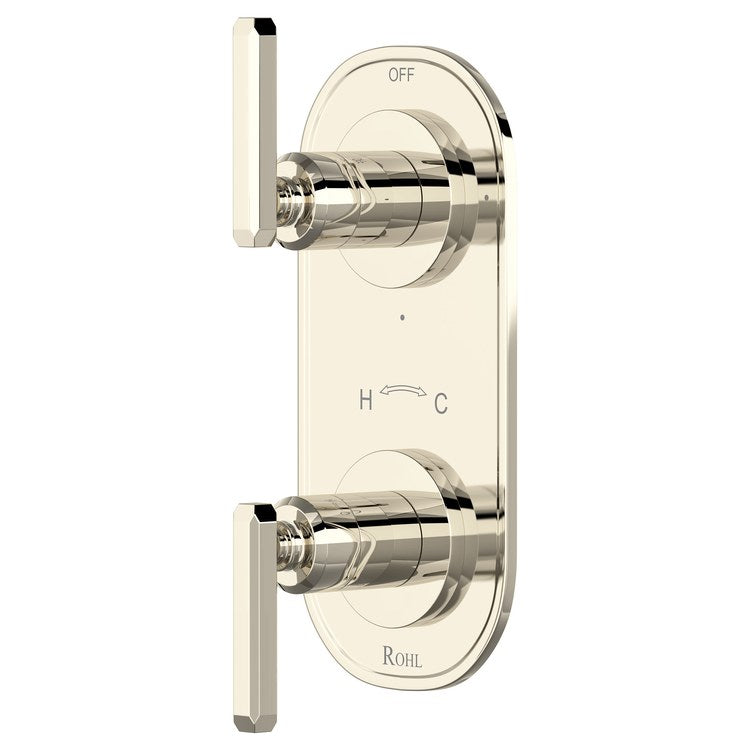 Thermostatic Valve Trim Apothecary 2 Lever Polished Nickel