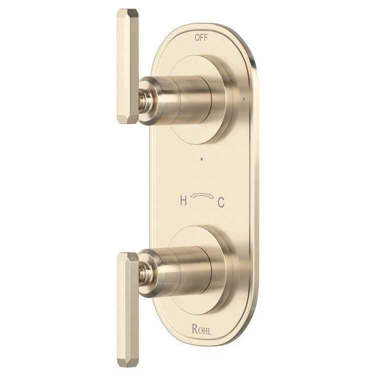 Thermostatic Valve Trim Apothecary 2 Lever Satin Nickel