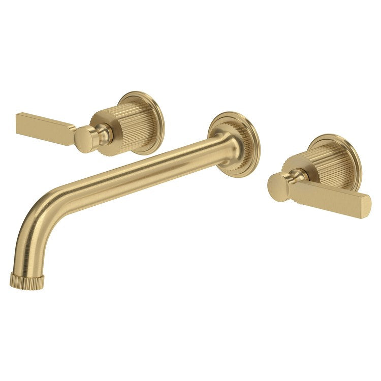 Tub Filler Trim Apadana 2 Lever Antique Gold cUPC ADA 8 Inch Spread Wall Mount 10 Gallons per Minute