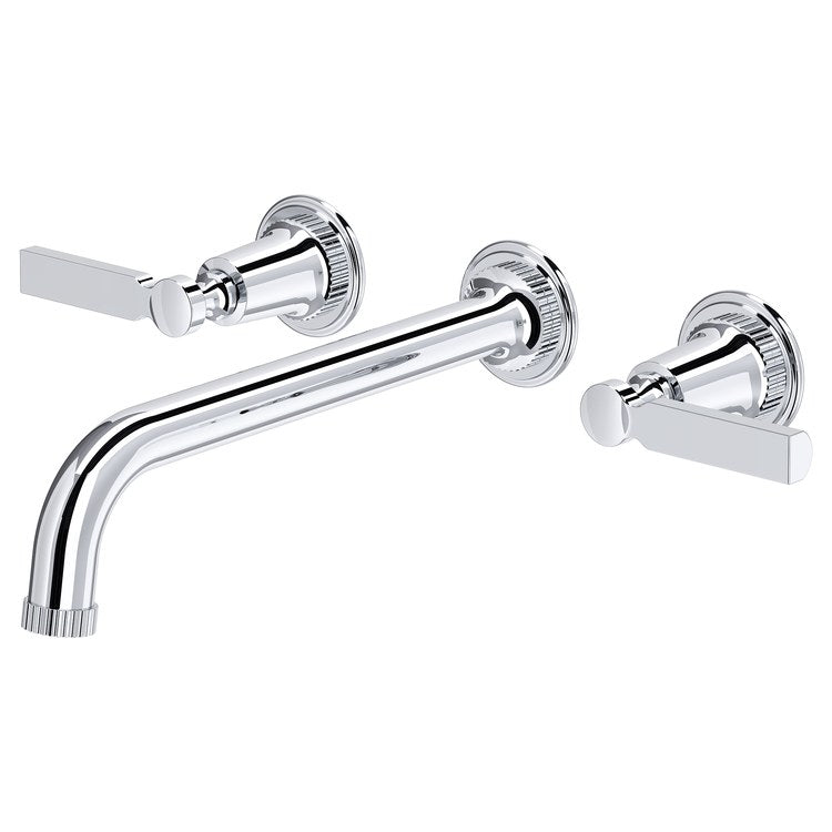 Tub Filler Trim Apadana 2 Lever Polished Chrome cUPC ADA 8 Inch Spread Wall Mount 10 Gallons per Minute