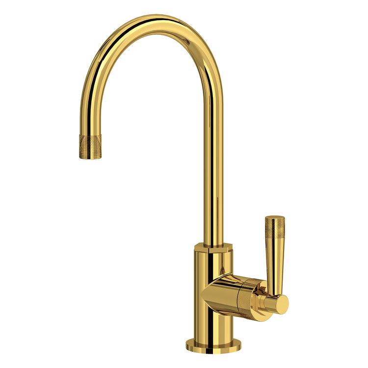 Bar Faucet Graceline Prep 1 Lever cUPC Unlacquered Brass Single Swivel C-Spout 1.8 Gallons per Minute