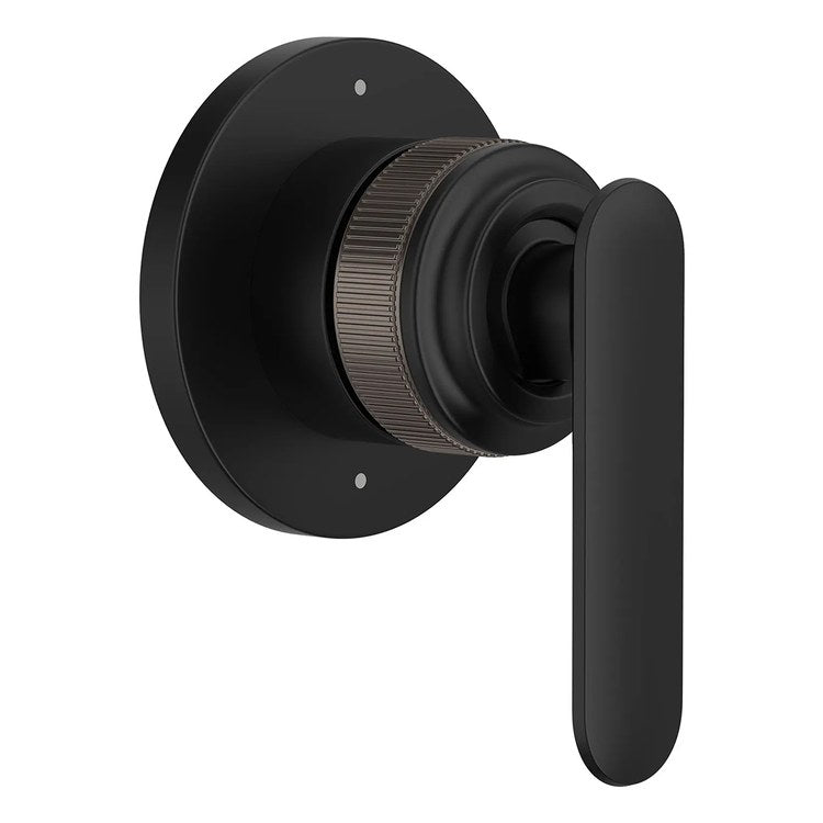 Diverter Trim Listra Round 2 Functions Matte Black 1 Lever cUPC ADA
