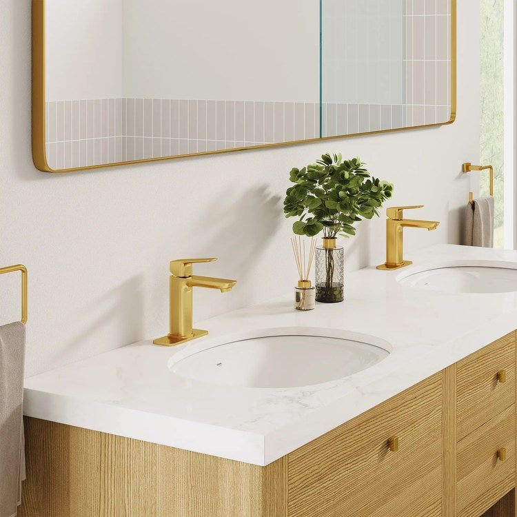 Escutcheon Cubeo Brushed Cool Sunrise Metal for Single Hole Lavatory Faucet - Image 2