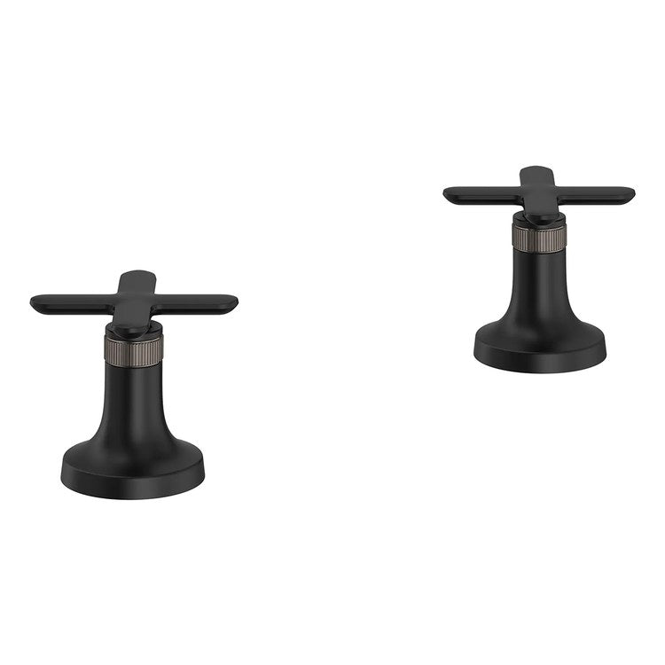 Handle Kit Listra Metal 2 Cross Matte Black for Roman Tub Filler 106261