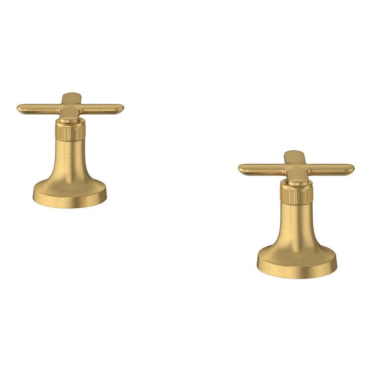 Handle Kit Listra Metal 2 Cross Brushed Cool Sunrise for Roman Tub Filler 106261 - Image 3