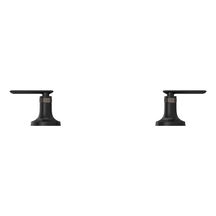 Handle Kit Listra Metal 2 Lever Matte Black ADA for Listra Deck Mount Tub Filler - Image 2
