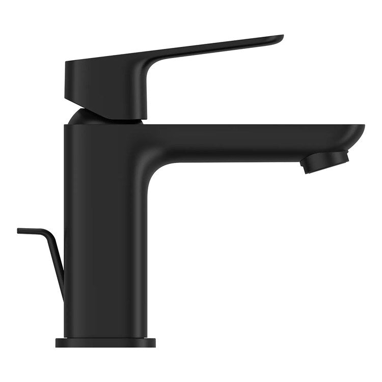 Lavatory Faucet Cubeo Small 1 Lever ADA WaterSense/cUPC Matte Black 1.2 Gallons per Minute Deck Rigid Lift Rod 1 Hole SilkMove/EcoJoy