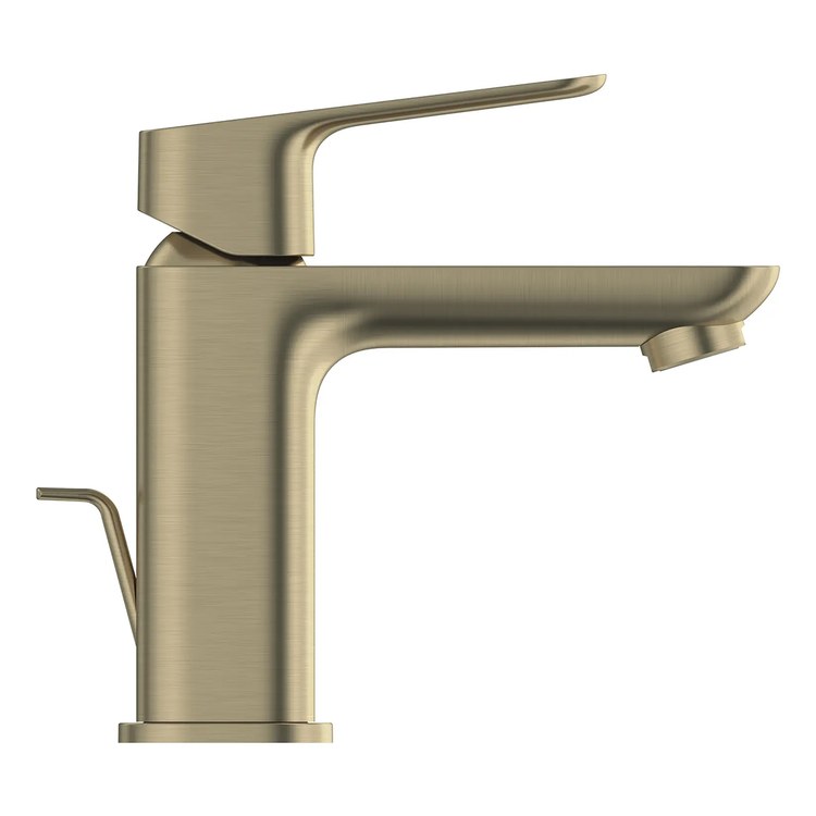 Lavatory Faucet Cubeo Small 1 Lever ADA WaterSense/cUPC Brushed Nickel Infinity 1.2 Gallons per Minute Deck Rigid Lift Rod 1 Hole SilkMove/EcoJoy