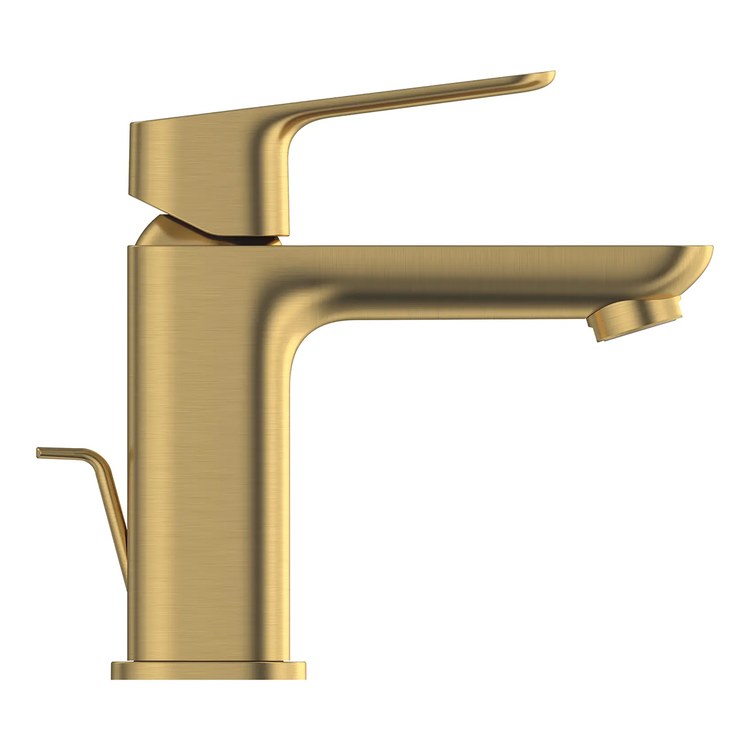 Lavatory Faucet Cubeo Small 1 Lever ADA WaterSense/cUPC Brushed Cool Sunrise 1.2 Gallons per Minute Deck Rigid Lift Rod 1 Hole SilkMove/EcoJoy - Image 2