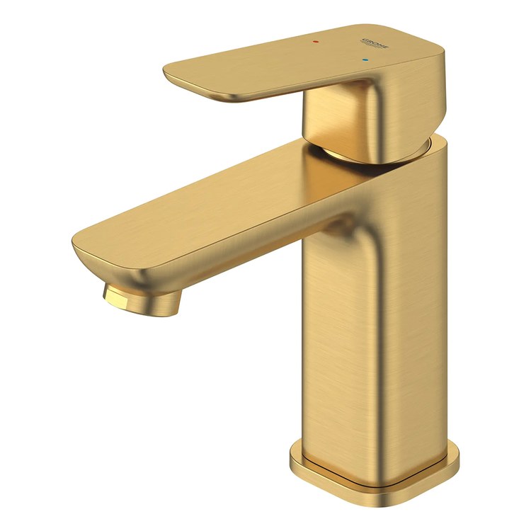 Lavatory Faucet Cubeo Small 1 Lever ADA WaterSense/cUPC Brushed Cool Sunrise 1.2 Gallons per Minute Deck Rigid Less Drain 1 Hole SilkMove/EcoJoy - Image 3