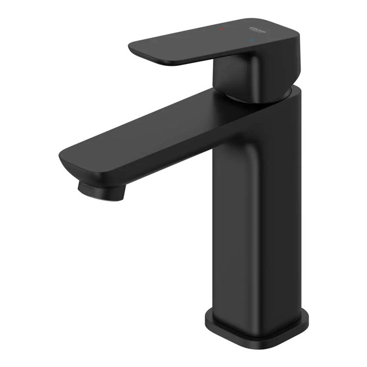 Lavatory Faucet Cubeo Medium 1 Lever ADA WaterSense/cUPC Matte Black 1.2 Gallons per Minute Deck Rigid Lift Rod 1 Hole SilkMove/EcoJoy