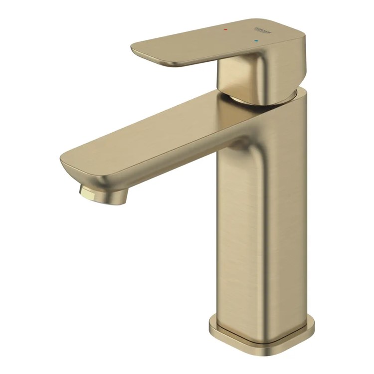 Lavatory Faucet Cubeo Medium 1 Lever ADA WaterSense/cUPC Brushed Nickel Infinity 1.2 Gallons per Minute Deck Rigid Lift Rod 1 Hole SilkMove/EcoJoy
