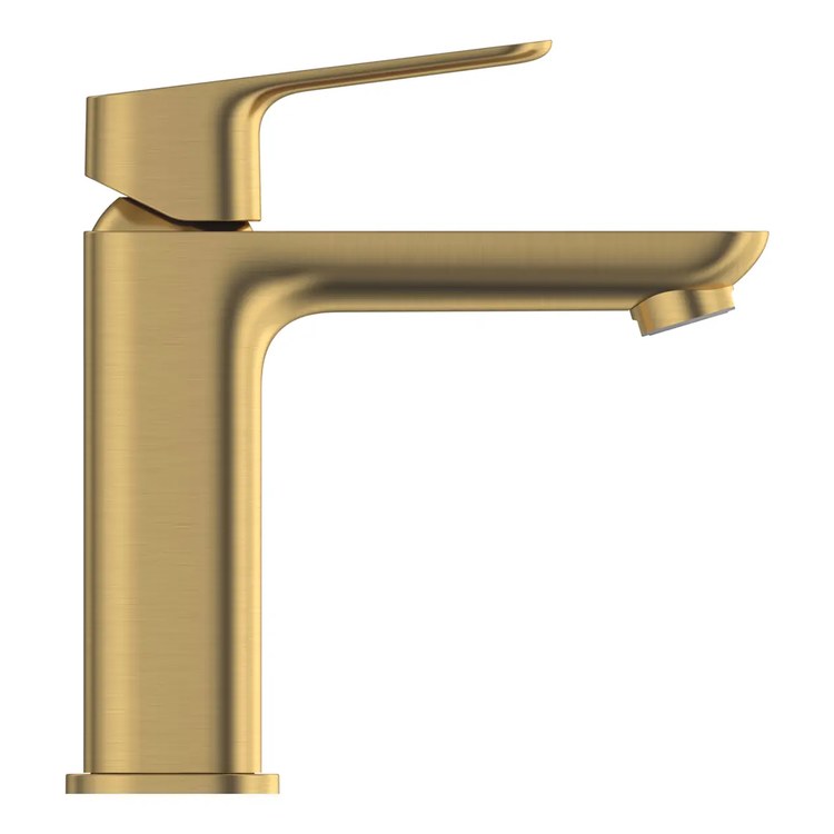 Lavatory Faucet Cubeo Medium 1 Lever ADA WaterSense/cUPC Brushed Cool Sunrise 1.2 Gallons per Minute Deck Rigid Lift Rod 1 Hole SilkMove/EcoJoy - Image 3