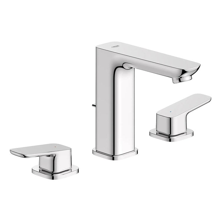 Lavatory Faucet Cubeo Widespread 8 Inch Spread 2 Lever ADA WaterSense StarLight Chrome 1.2 Gallons per Minute Deck Rigid Lift Rod 3 Hole SilkMove/EcoJoy - Image 2