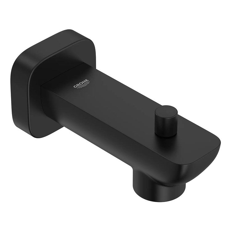 Tub Spout Cubeo Pull Up Diverter Matte Black 4-5/8 Inch Metal cUPC - Image 2