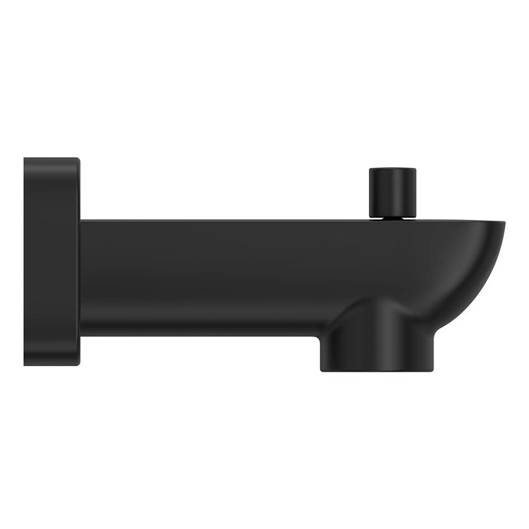 Tub Spout Cubeo Pull Up Diverter Matte Black 4-5/8 Inch Metal cUPC - Image 3