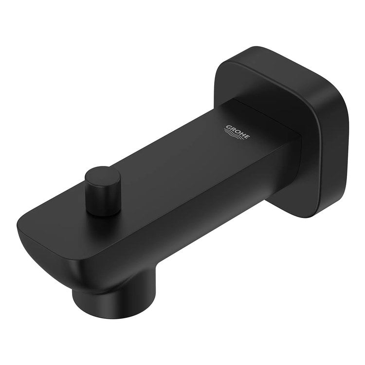 Tub Spout Cubeo Pull Up Diverter Matte Black 4-5/8 Inch Metal cUPC