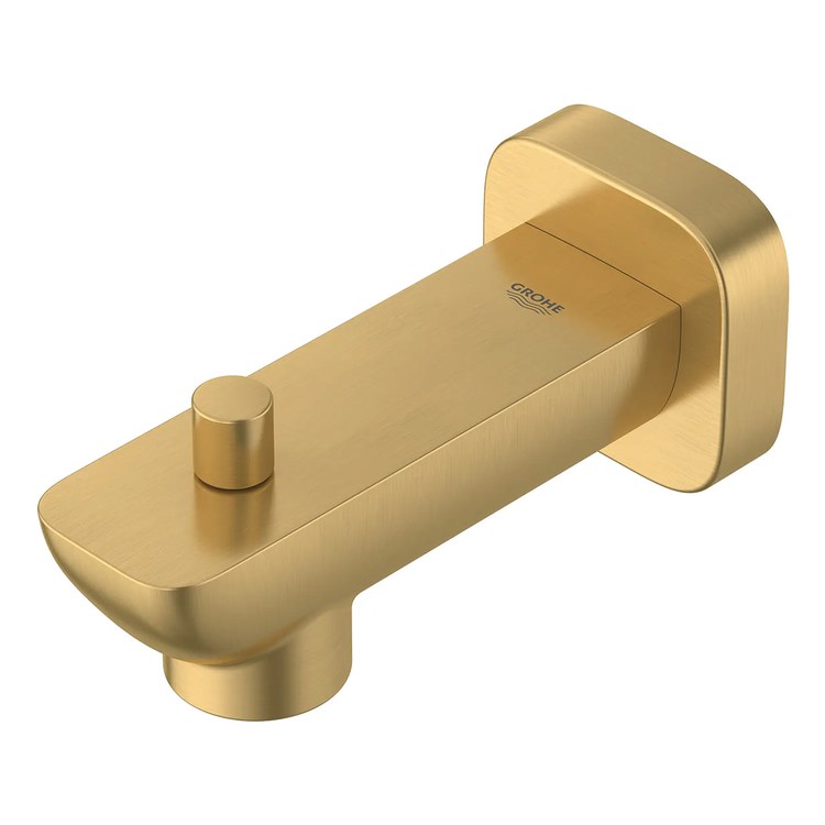 Tub Spout Cubeo Pull Up Diverter Brushed Cool Sunrise 4-5/8 Inch Metal cUPC
