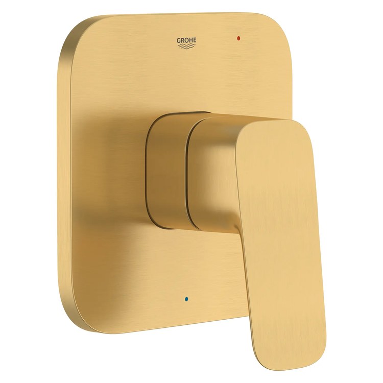 Pressure Balance Valve Trim Cubeo 1 Lever Brushed Cool Sunrise 6-1/4 Inch Square cUPC ADA - Image 1