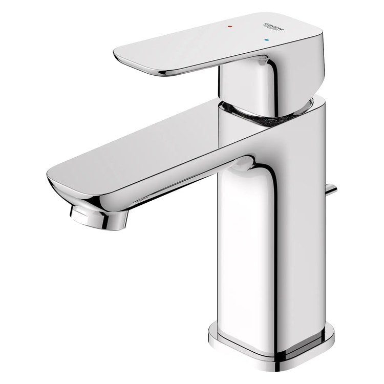 Lavatory Faucet Cubeo Small 1 Lever ADA WaterSense/cUPC StarLight Chrome 1.2 Gallons per Minute Deck Lift Rod 1 Hole SilkMove/EcoJoy