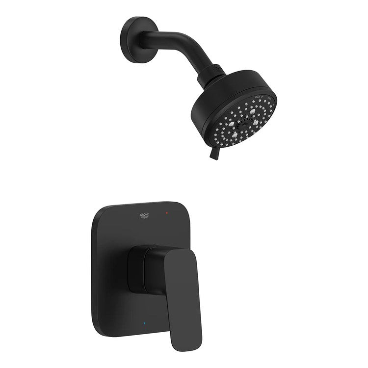 Shower Trim Cubeo Pressure Balance Valve Kit 1 Lever Matte Black 4 Functions WaterSense/cUPC ADA 1.75 Gallons per Minute - Image 2