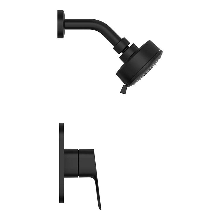 Shower Trim Cubeo Pressure Balance Valve Kit 1 Lever Matte Black 4 Functions WaterSense/cUPC ADA 1.75 Gallons per Minute - Image 3