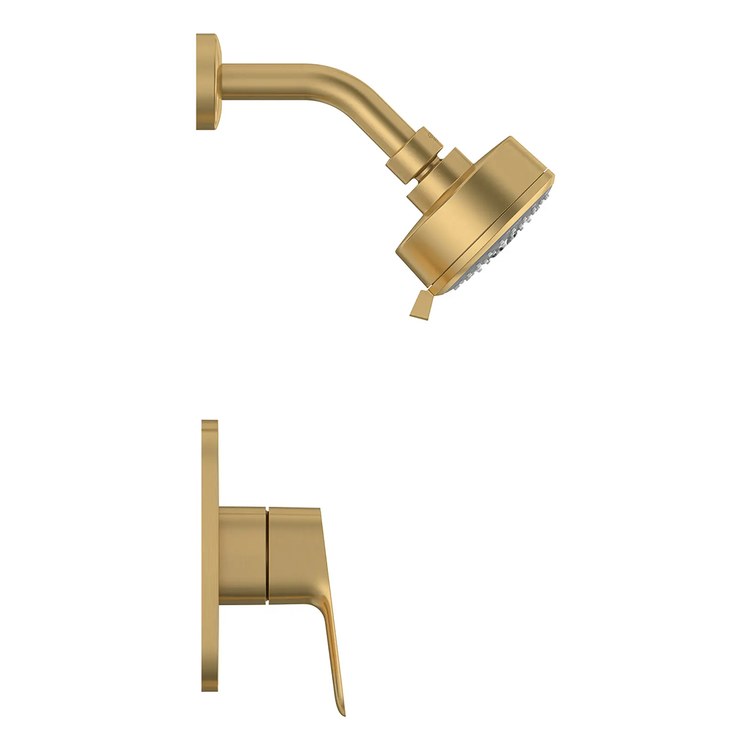Shower Trim Cubeo Pressure Balance Valve Kit 1 Lever Brushed Cool Sunrise 4 Functions WaterSense/cUPC ADA 1.75 Gallons per Minute - Image 3