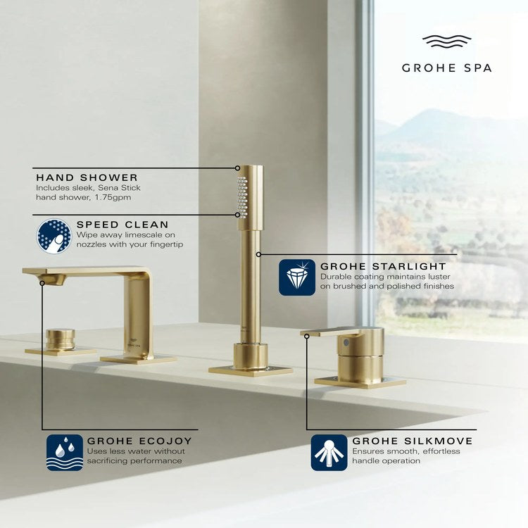 Roman Tub Filler Allure New Deck Mount 1 Lever WaterSense/CALGreen/cUPC ADA Matte Black - Image 3