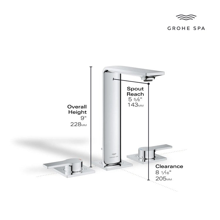 Lavatory Faucet Allure New Medium Widespread 8 Inch Spread 2 Lever ADA WaterSense/CALGreen/cUPC Matte Black 1.2 Gallons per Minute Deck 3 Hole EcoJoy - Image 3