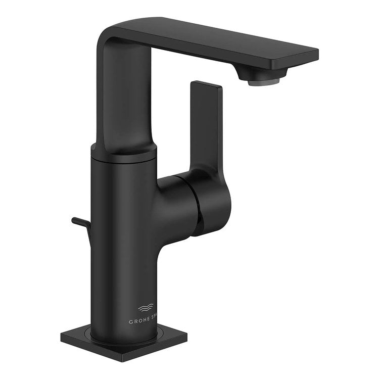 Lavatory Faucet Allure New Medium 1 Lever ADA WaterSense/CALGreen/cUPC Matte Black 1.2 Gallons per Minute Deck Swivel 100 DEG Pop-Up 1 Hole SilkMove/EcoJoy