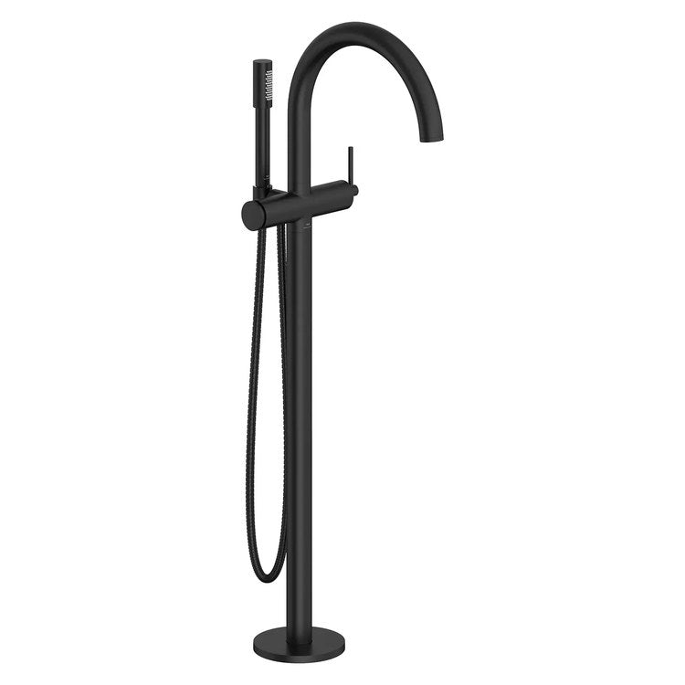 Tub Filler Atrio New Freestanding with Handshower 10-1/2 Inch Spread 1 Lever cUPC/CALGreen Matte Black Floor