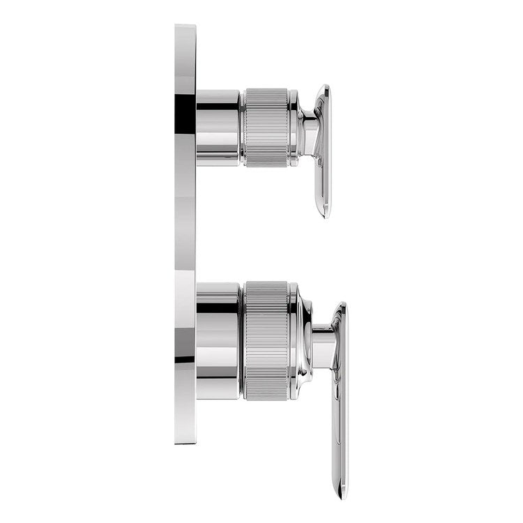 Pressure Balance Valve Trim Listra 2 Lever StarLight Chrome 7-3/4 Inch Round cUPC ADA - Image 3