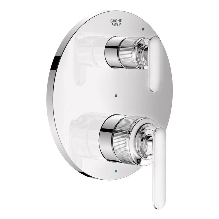 Pressure Balance Valve Trim Listra 2 Lever StarLight Chrome 7-3/4 Inch Round cUPC ADA