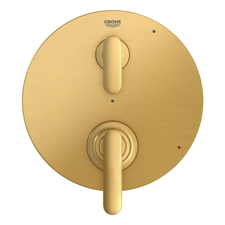 Pressure Balance Valve Trim Listra 2 Lever Brushed Cool Sunrise 7-3/4 Inch Round cUPC ADA - Image 3