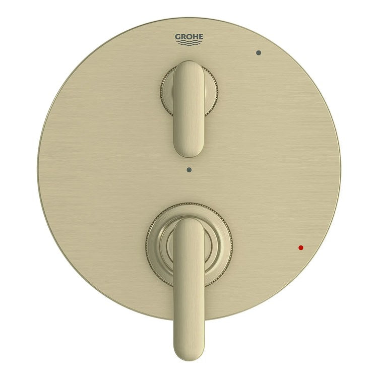 Pressure Balance Valve Trim Listra 2 Lever Brushed Nickel Infinity 7-3/4 Inch Round cUPC ADA - Image 2